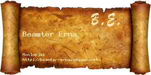 Beamter Erna névjegykártya